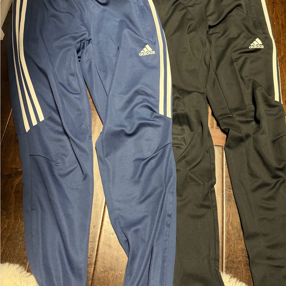 2 pcs Adidas Climacool womens track pants Blue and Black